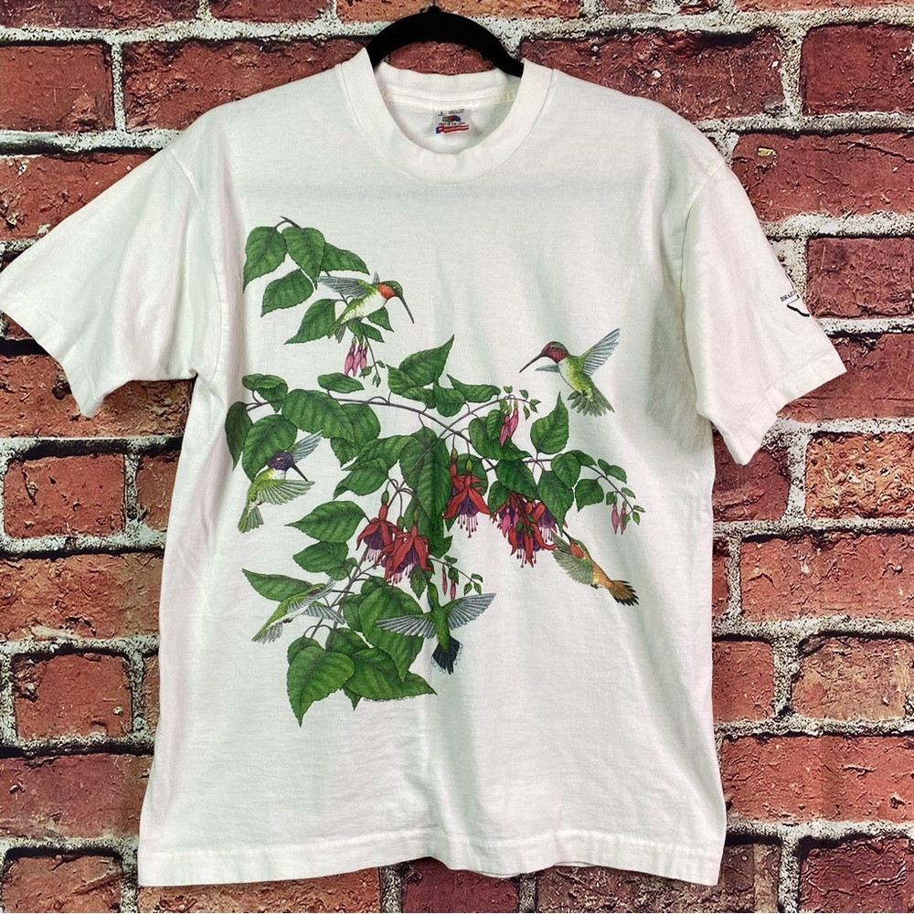 Vintage 1994 Hummingbird Brazos Bend State Park Texas Single Stitch Tee Med